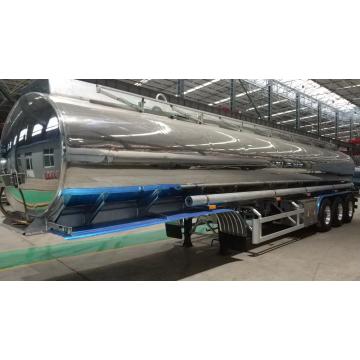 Mirror Aluminum Alloy Fuel Tanker Truck Semi-Trailer