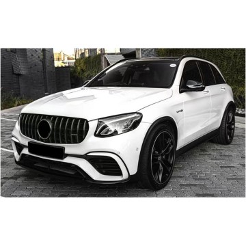 Mercedes-Benz GLC X253 2016-2019 Grilla del paraurti posteriore anteriore e diffusore posteriore con tubo di scarico