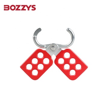 High-Strength Bold Steel Group Lockout Hasp 6-Hole 6.5MM Hook for Electrical Insulation Lockout/Tagout