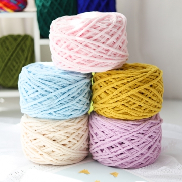 ขายส่ง Chunky Chenille Yarn: Wool Ice Wool, Poly และ Nylon ผสมผสานสำหรับการถักและถักด้วยมือ