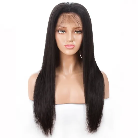 150% Density 4*4 Lace Closure Straight Wigs 100% Brazilian Human Remy Hair PrePlucked With Baby Hair For Black Women