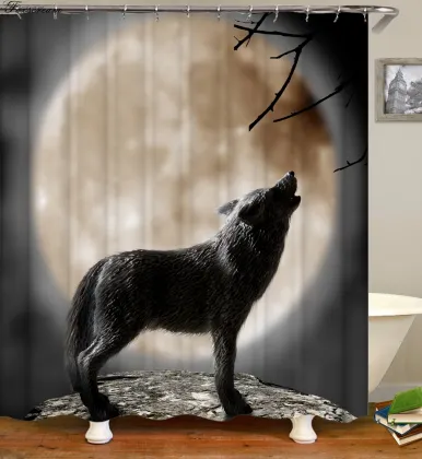 Wolf Bathroom Shower Curtain rideaux new waterproof bathroom curtains bath shower curtains fabric 3D shower curtains or mat