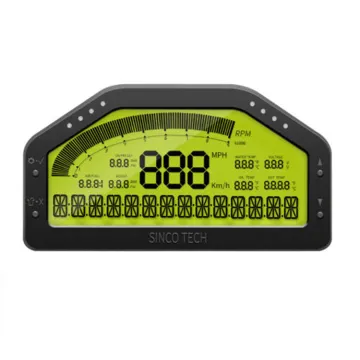 9-in-1 Rally Car Race Dashboard: Comprehensive LCD Digital Display Gauge Kit with Waterproof Car Meter and Full Sensors