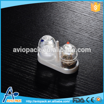 Best quality small plastic inflight shaker bottle for salt and pepper