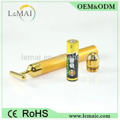 Skin Care Beauty Equipment 24k Golden Beauty Bar Massager Vibration