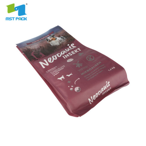 sacchetto d&#39;imballaggio riciclabile richiudibile con cerniera per alimenti per animali domestici con cerniera