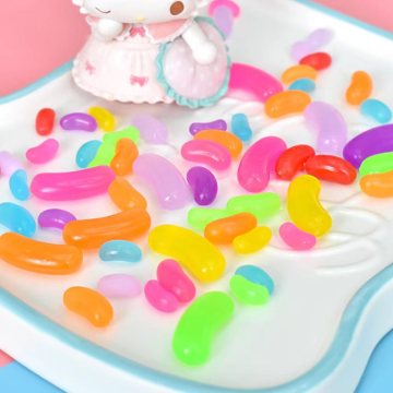 Jelly Bean Charms for Slime and DIY Crafts - 100pcs Resin Simulation Additives
