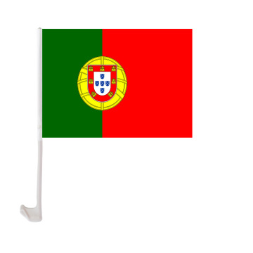 Sunshine Wholesale: Custom 30cm*45cm Polyester Car Window Flag with Holder - Portugal