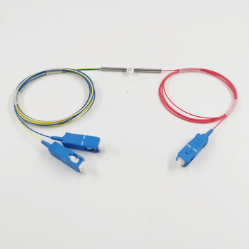 FBT Splitter Ratio Coupler 1X2 Fiber Coupler 1310/1490/1550nm SM Steel Tube Connector