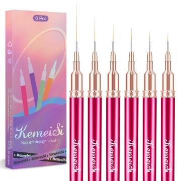 6Pcs Nail Art Design Brush Set for Gel Polish and Fine Drawing