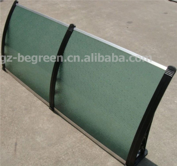 aluminum metal polycarbonate awning door canopy with bracket and roof sheet
