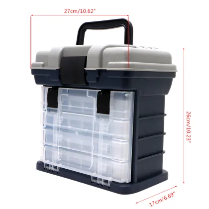 5 Layer Fishing Tackle Box Plastic Handle Fishing Box Carp Fishing Tools