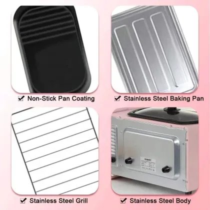 3-in-1 Electric Oven: Breakfast Maker with Coffee Maker & Toaster
