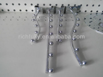 2015 new design Iron Supermarket Hooks with beads dividing, display hook for supermarket