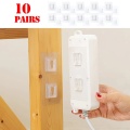 10PCS Cable Organizer Clips Household Double-sided Self Adhesive Wall Hooks Hanger Anti-slip Wall Mounted Hook Organizer