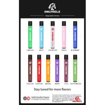 Package personnalisé dans différentes couleurs vape jetable