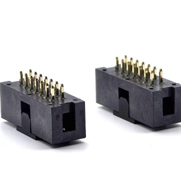 Conector de encabezado de caja de 2.54 mm dual fila recta