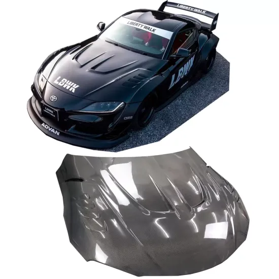 LB STYLE Carbon Fiber Hood Bonnet For Toyota Supra A90 2019-2020