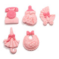 Ciondoli cabochon con retro piatto in resina artificiale rosa all&#39;ingrosso dell&#39;ombrello del telefono per i giocattoli del gioco del bambino Regali della casa delle bambole Creazione di fermagli per capelli