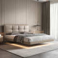 Cama de plataforma com tira de luz LED