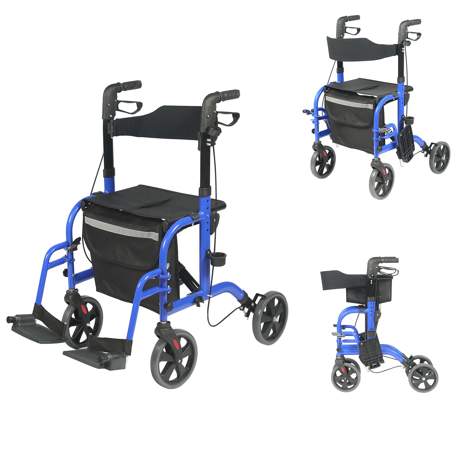 TONIA walkers rollator with wheelchair footrest for disable