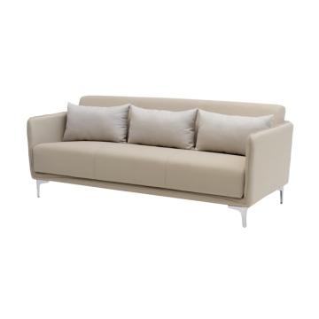 Modern White Leather Reclining Sectional Sofa for Living Room or Office