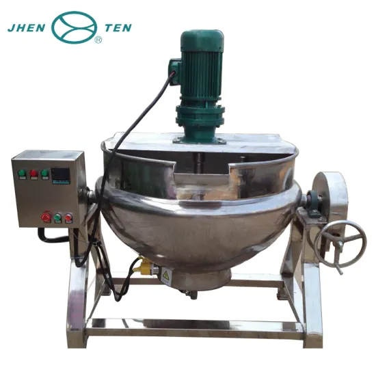 Stainless Steel Electrical Mixing Pressure Vessel Steam Jacketed Kettle with Mixer