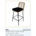 Contemporary PE Rattan Woven Outdoor Dining Hotel Villa Courtyard Patio Cafe Bar Chairs with Iron Frame
