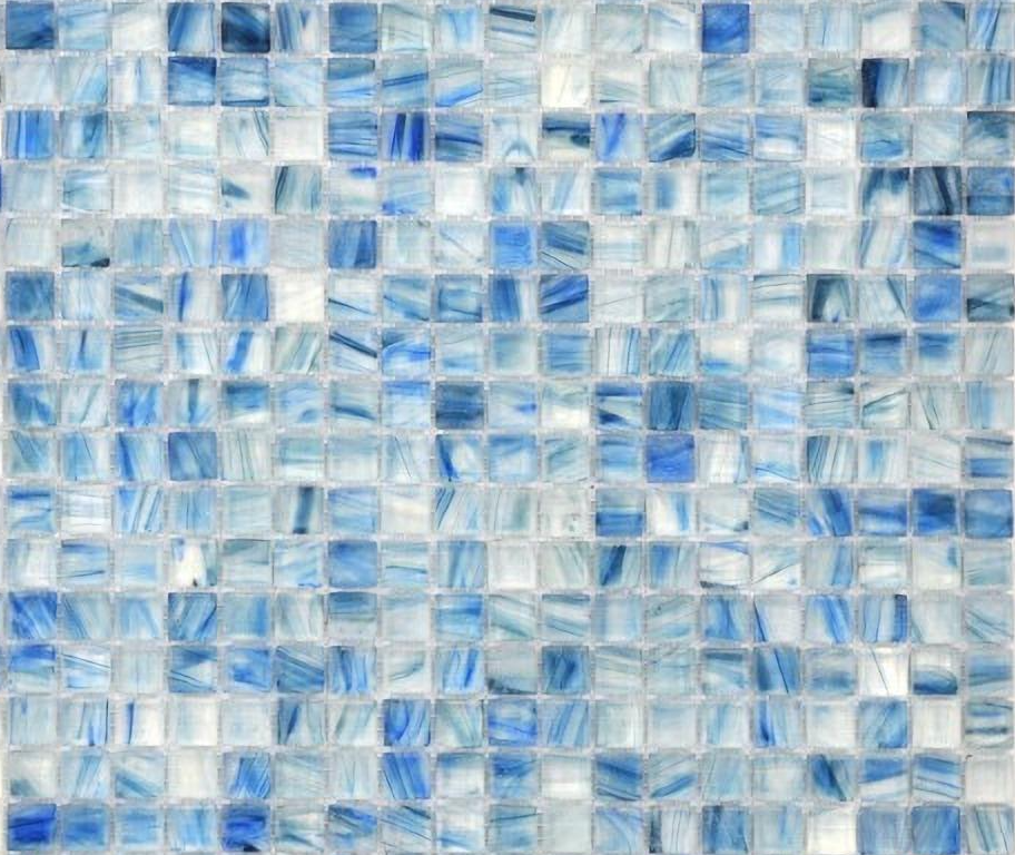 Blue glass mosaic tiles for swimming pool wall