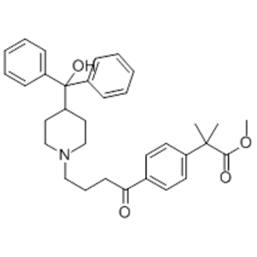 Kwas benzenooctowy, 4- [4- [4- (hydroksydifenylometylo) -1-piperydynylo] -1-oksobutylo] -a, a-dimetylo-, ester metylowy CAS 154477-55-1