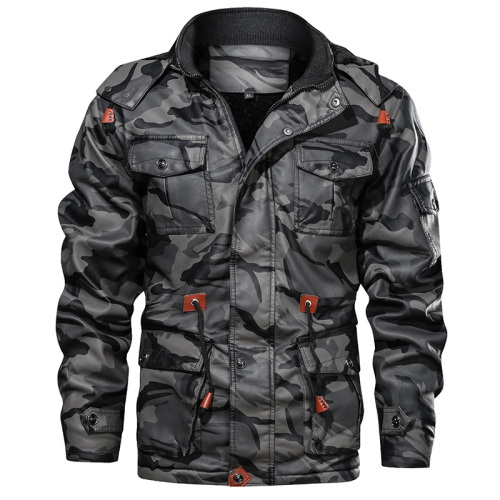 Men's Large Size Moto Leather Windbreaker