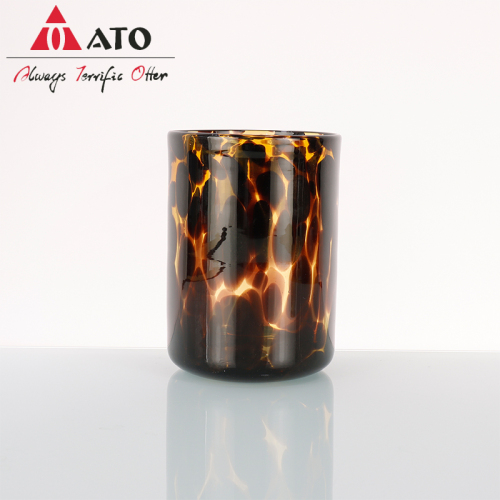 Leopard designglas tealight doftljuskopphållare