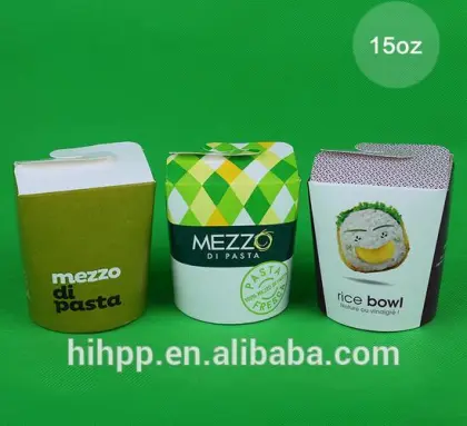 Disposable Paper Noodle Box of Food Grade Paperboard Chinese Noodle Box Noodle Bowl