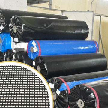 سعر الشركة المصنعة للأسود PVC مغلق القماش القبابي الصناعي mesh_fence