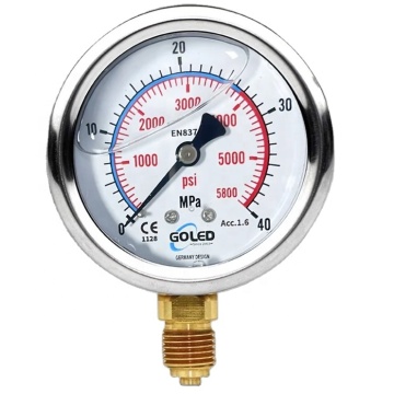 Oil Fuel Pressure Regulator Gauge 10Mpa/25Mpa/40Mpa/60Mpa GOLED for Breakers and Domestic Pilots