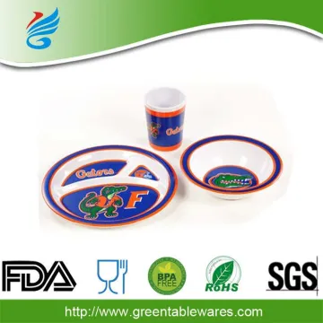 Dinnerware Baby TPE Placemat Plate Bowl for Children Kids Dishware Safe Healthy Eating Plates Five Piece