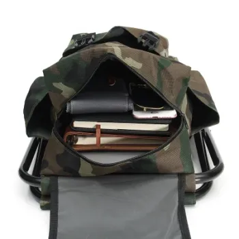 Fashion Adjustable Oxford Cloth Painted Iron Pipe Camouflage Fishing Folding Camping Chair