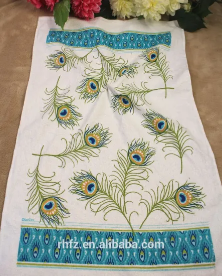 Kitchen Use plain white cotton tea towel with customized printing