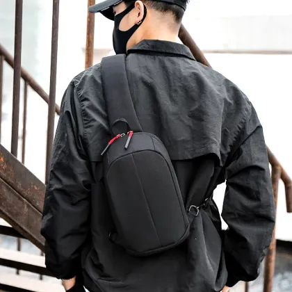 Vintage Black Cross-Body Sling Bag for Boys