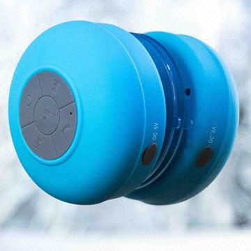 Waterproof shower Bluetooth speaker with suction cup