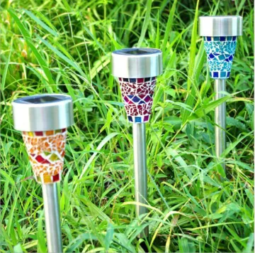 Mosaic Decoration Stake Light Solar Light With 3 Color Mosaic Solar Garden Lights Solar Pathway Lights