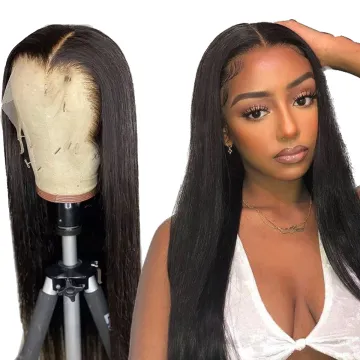 Invisible Knots Honey Brown Blonde Highlight Color Straight Cuticle Aligned Human Hair Lace Frontal Wigs