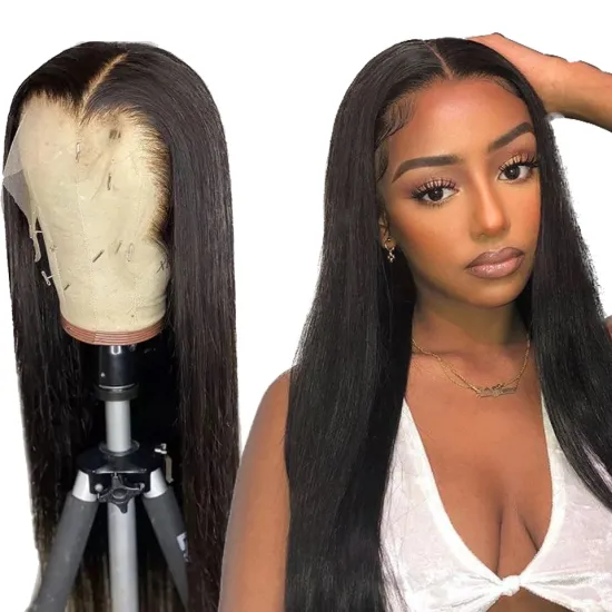 Invisible Knots Honey Brown Blonde Highlight Color Straight Cuticle Aligned Human Hair Lace Frontal Wigs