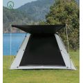 3-4 People Black Glue Camping Tent 4 Windows