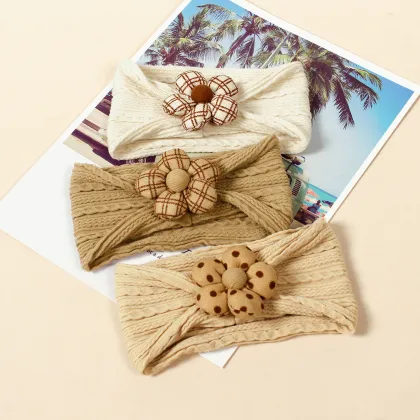 Nylon Flower Ornament Hairband for Baby Girls