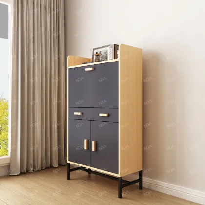 NOVA Customized Wooden Cabinet Bookcase with Computer Desk