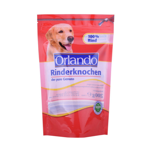 Stojící recyklovatelná taška na krmivo pro psy s tiskem