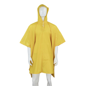 100% waterproof PVC polyester poncho raincoat