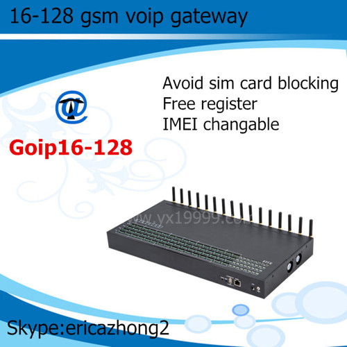 YX best choice 16 ports goip gateway 16-128 sim goip gsm gateway imei changable human behaviour best avoid sim blocking