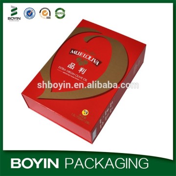 Exquisite cheap food packaging box for olive oil